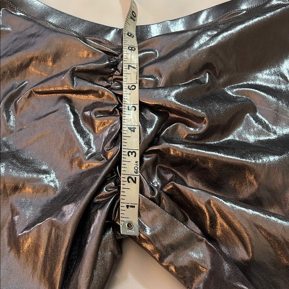Skims Metallic Swim Capri Silver Pants Ruched Size large new with tags - Picture 6 of 7